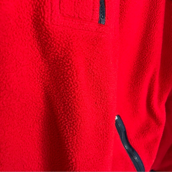 Vintage Patagonia Quarter Zip XL Pullover Fleece 80s Gorpcore Funnel Neck Red - Picture 10 of 10